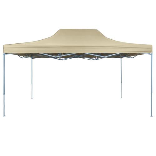 Foldbart telt pop-up 3 x 4,5 m cremefarvet