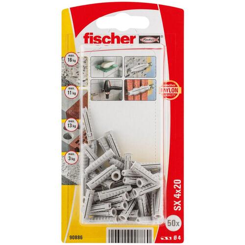 Rawlplugs Fischer SX 90886 Nylon 4 x 20 mm (50 enheder)