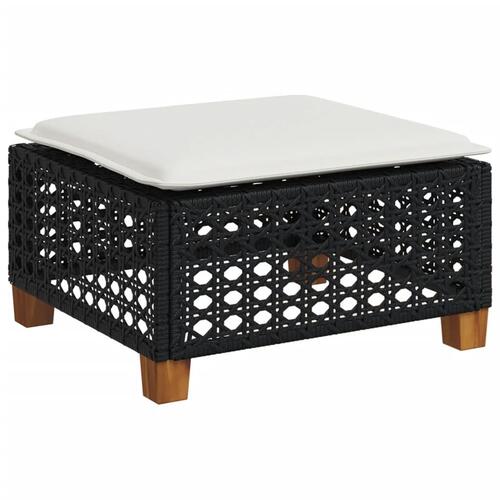Sofasæt til haven 9 dele med hynder polyrattan sort