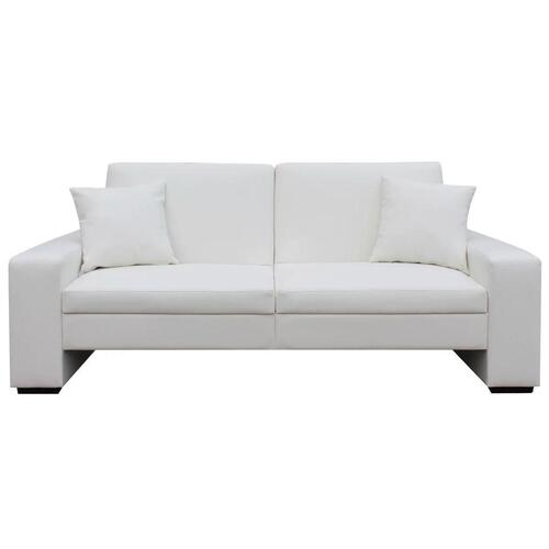 Sovesofa kunstlæder hvid