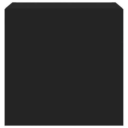 Væghængte tv-borde 2 stk. med LED-lys 40,5x35x40 cm sort