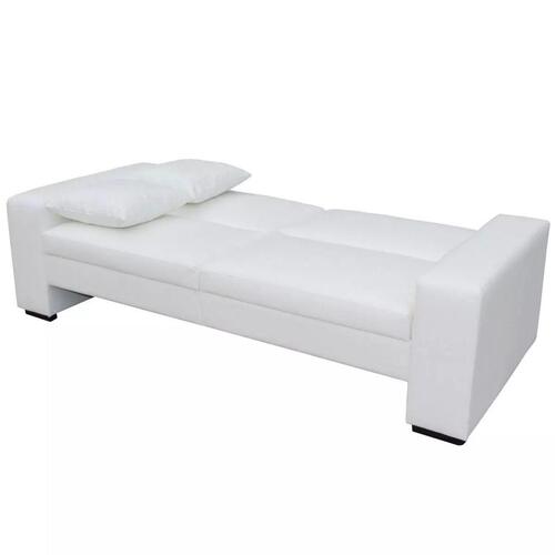 Sovesofa kunstlæder hvid