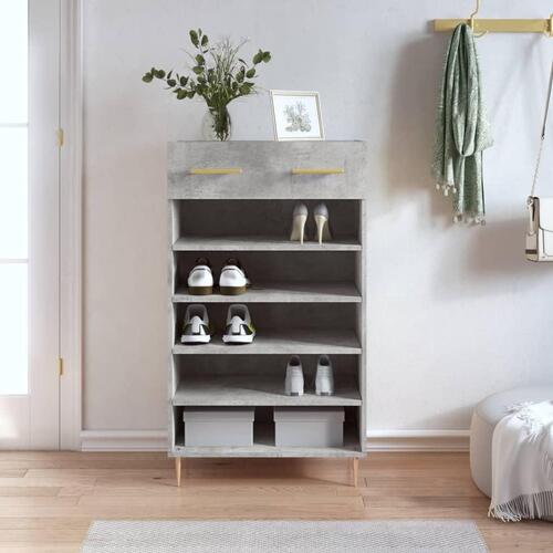 Skoreol 60x35x105 cm konstrueret træ betongrå