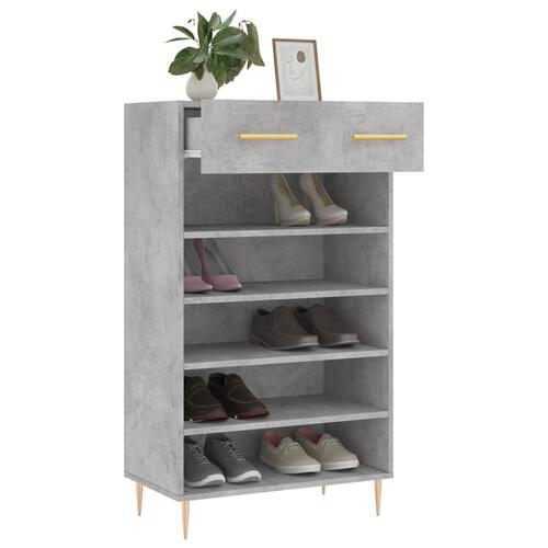 Skoreol 60x35x105 cm konstrueret træ betongrå