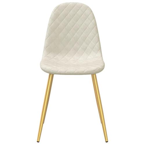 Spisebordsstole 2 stk. velour cremehvid