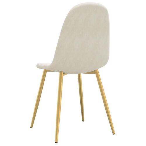 Spisebordsstole 2 stk. velour cremehvid