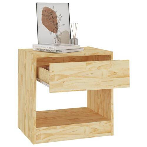 Sengebord 40x31x40 cm massivt fyrretræ