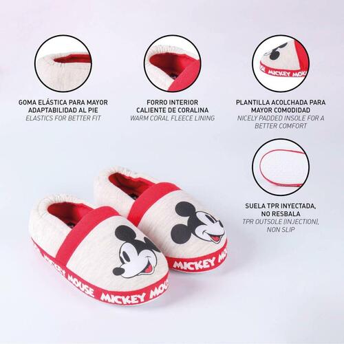 Hjemmesko Mickey Mouse Lysegrå 32-33