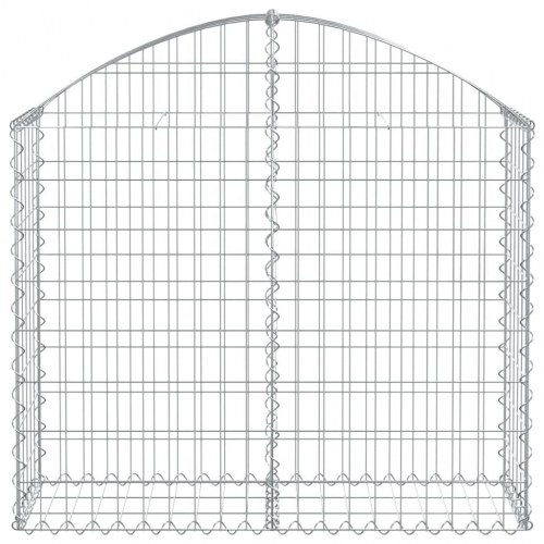 Buet gabionkurv 100 × 30 × 80/100 cm - galvaniseret jern