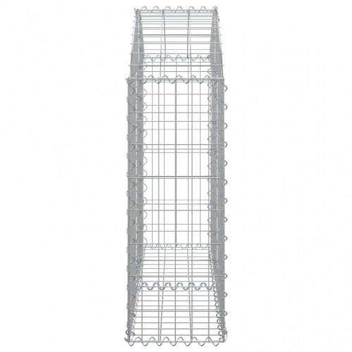 Buet gabionkurv 100 × 30 × 80/100 cm - galvaniseret jern