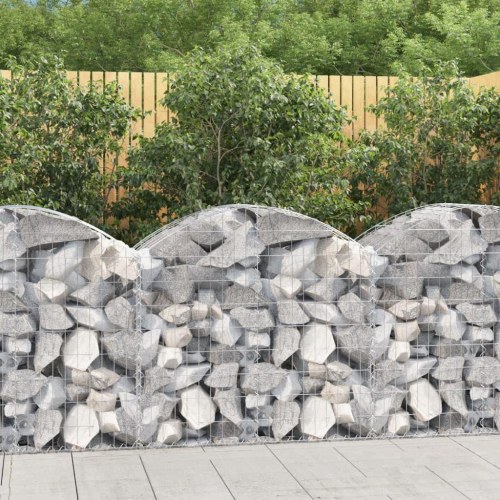 Buet gabionkurv 100×50×80/100 cm - galvaniseret jern