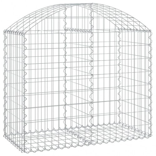 Buet gabionkurv 100×50×80/100 cm - galvaniseret jern