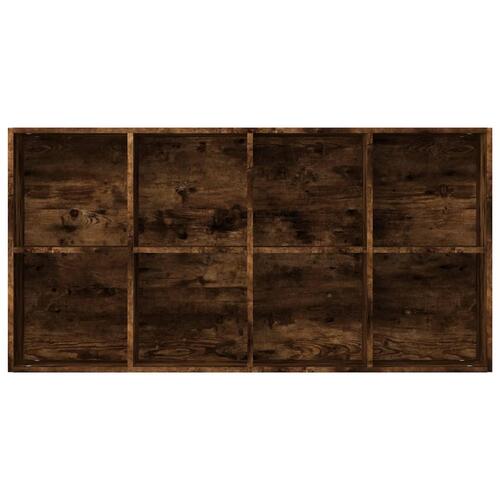Bogreol/skænk 66x30x130 cm konstrueret træ røget egetræ