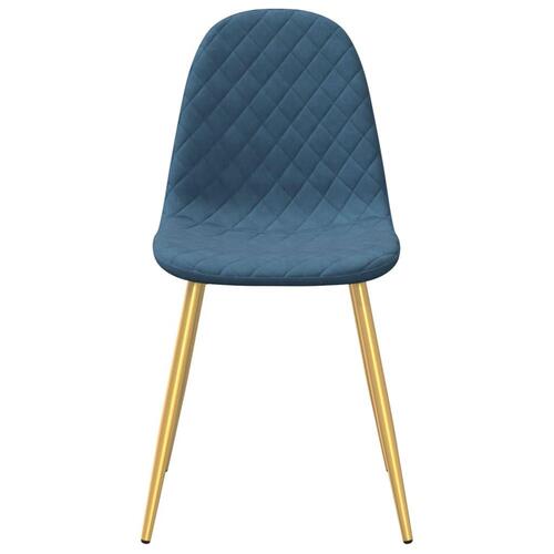 Spisebordsstole 4 stk. velour blå