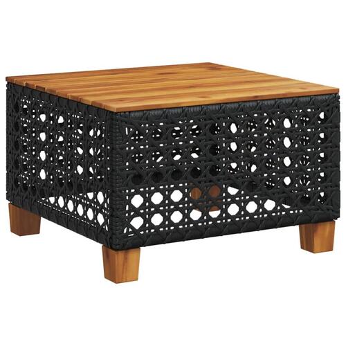 Sofasæt til haven 11 dele med hynder polyrattan sort