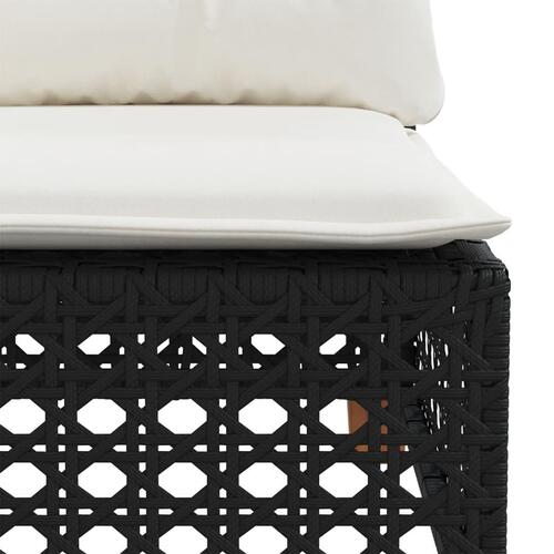Sofasæt til haven 11 dele med hynder polyrattan sort