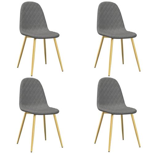 Spisebordsstole 4 stk. velour lysegrå