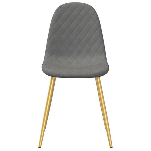 Spisebordsstole 4 stk. velour lysegrå