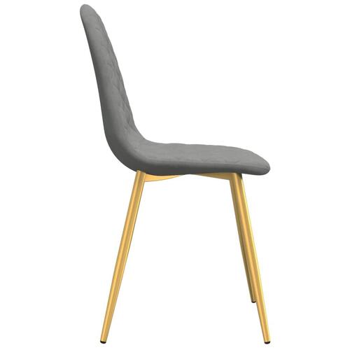 Spisebordsstole 4 stk. velour lysegrå