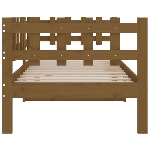 Daybed 90x200 cm massivt fyrretræ gyldenbrun