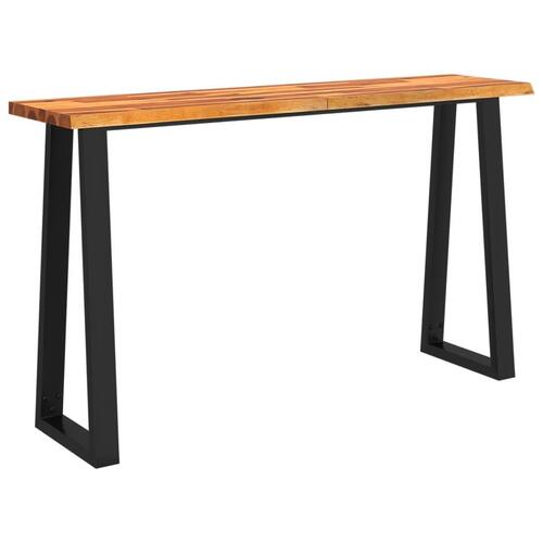 Kosolbord med naturlig kant 140x40x80 cm massivt akacietræ