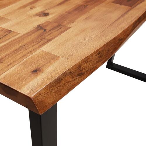 Kosolbord med naturlig kant 140x40x80 cm massivt akacietræ
