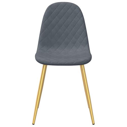 Spisebordsstole 4 stk. velour mørkegrå