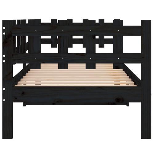 Daybed 90x200 cm massivt fyrretræ sort