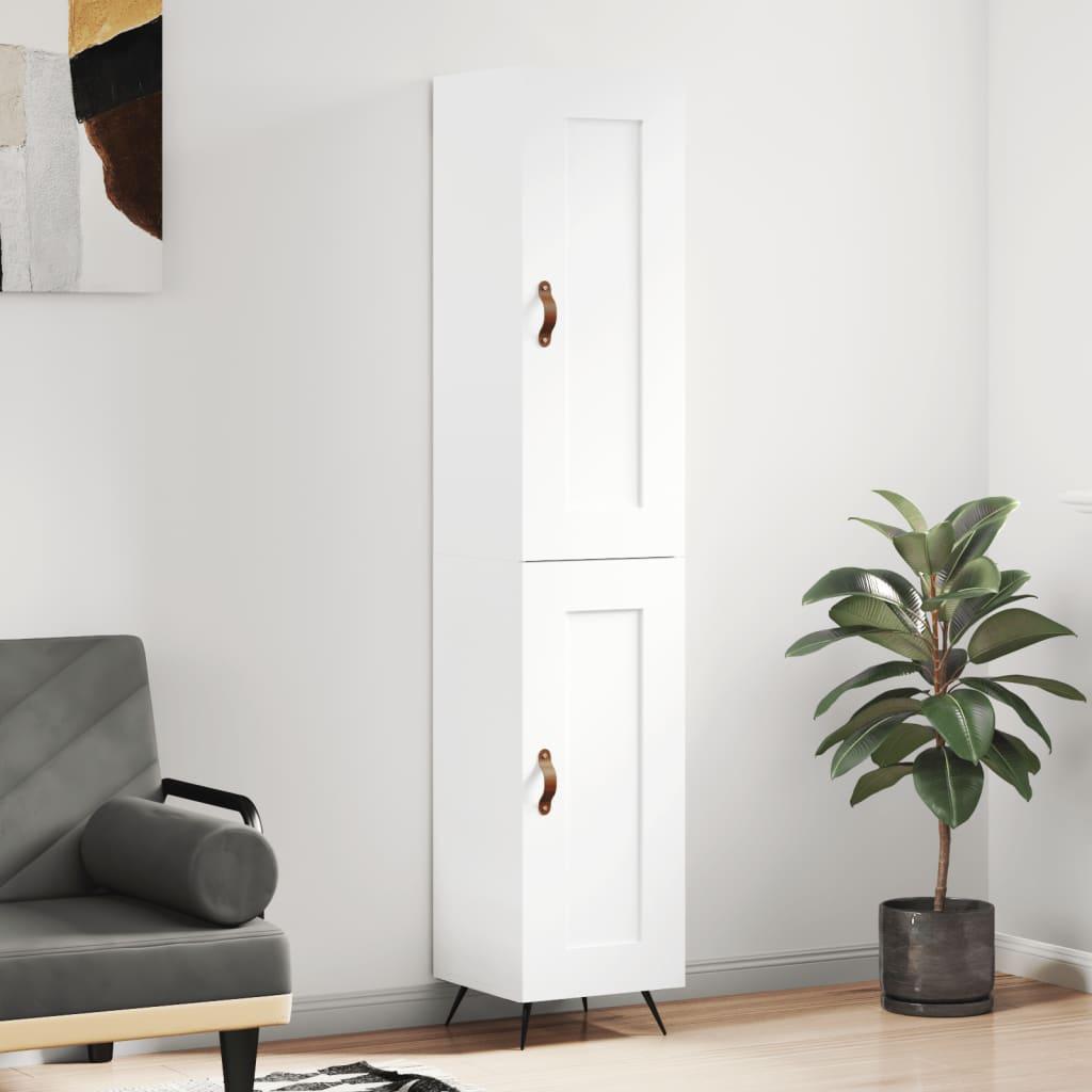 Skab 34,5x34x180 cm konstrueret træ hvid
