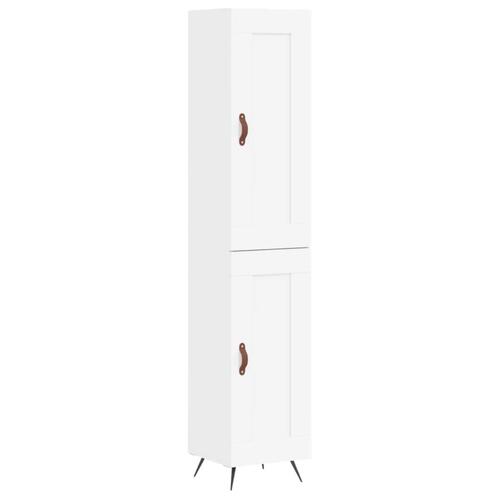 Skab 34,5x34x180 cm konstrueret træ hvid