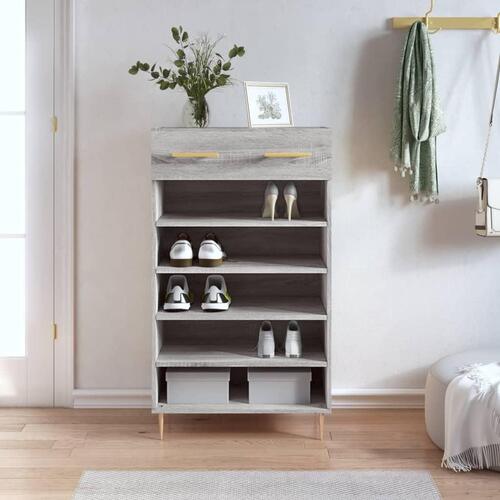 Skoreol 60x35x105 cm konstrueret træ grå sonoma-eg