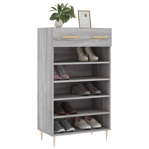 Skoreol 60x35x105 cm konstrueret træ grå sonoma-eg