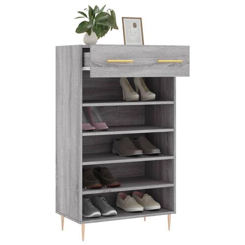 Skoreol 60x35x105 cm konstrueret træ grå sonoma-eg