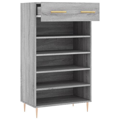 Skoreol 60x35x105 cm konstrueret træ grå sonoma-eg