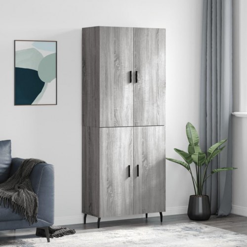 Højskab 69,5×34×180 cm i konstrueret træ - grå sonoma-eg