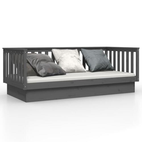 Daybed 90x200 cm massivt fyrretræ grå