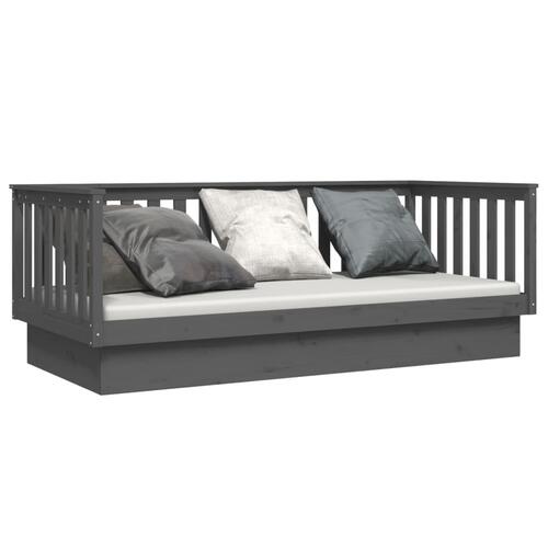 Daybed 90x200 cm massivt fyrretræ grå