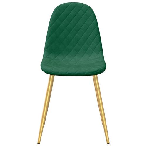 Spisebordsstole 4 stk. velour mørkegrøn