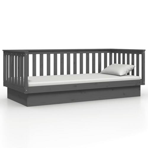 Daybed 90x200 cm massivt fyrretræ grå