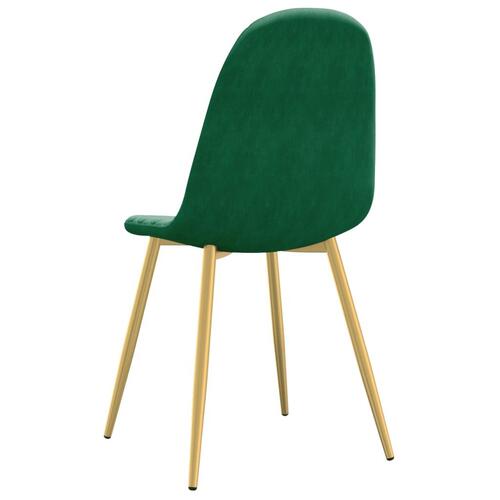 Spisebordsstole 4 stk. velour mørkegrøn