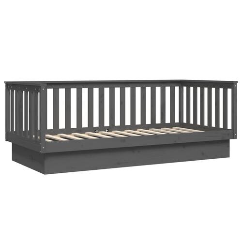 Daybed 90x200 cm massivt fyrretræ grå