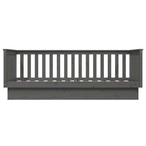 Daybed 90x200 cm massivt fyrretræ grå