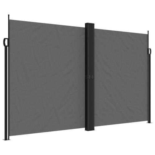 Sammenrullelig sidemarkise 200x1000 cm antracitgrå