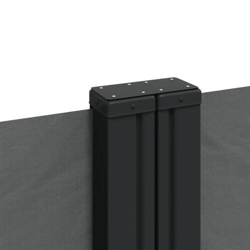 Sammenrullelig sidemarkise 200x1000 cm antracitgrå