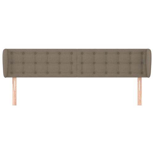 Sengegavl med kanter 163x23x78/88 cm stof gråbrun