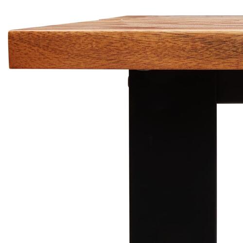 Spisebord med naturlig kant 160x80x75 cm massivt akacietræ