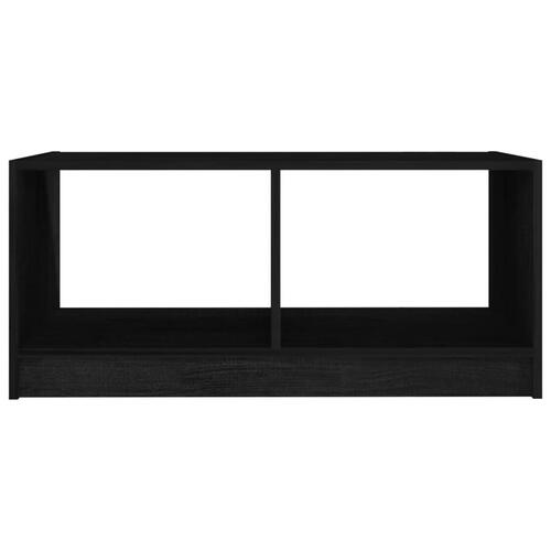 Sofabord 75x50x33,5 cm massivt fyrretræ sort