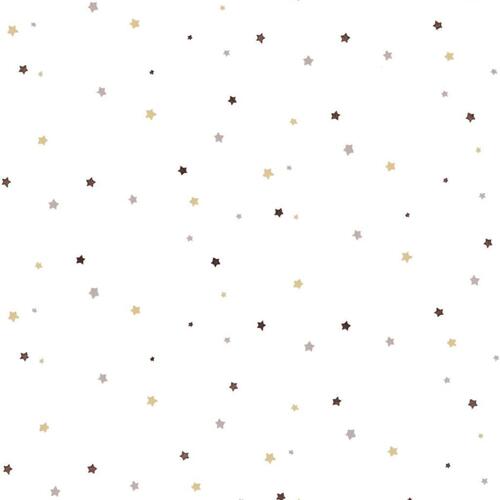 Noordwand tapet Mondo Baby Little Stars beige og hvid