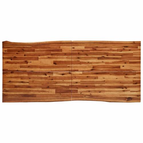 Spisebord med naturlig kant 200x90x75 cm massivt akacietræ