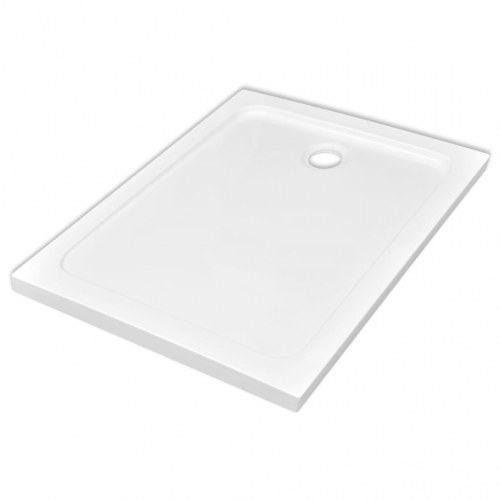 Rektangulært ABS brusekar 80 x 110 cm hvid